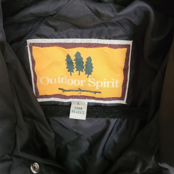 Outdoor Spirit Black Duck Down Feather Filled Massive Puffer Coat/Jacket Size L - Picture 12 of 13